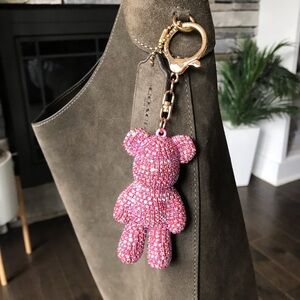 Glitter Bear Bag Charm Key Chain
